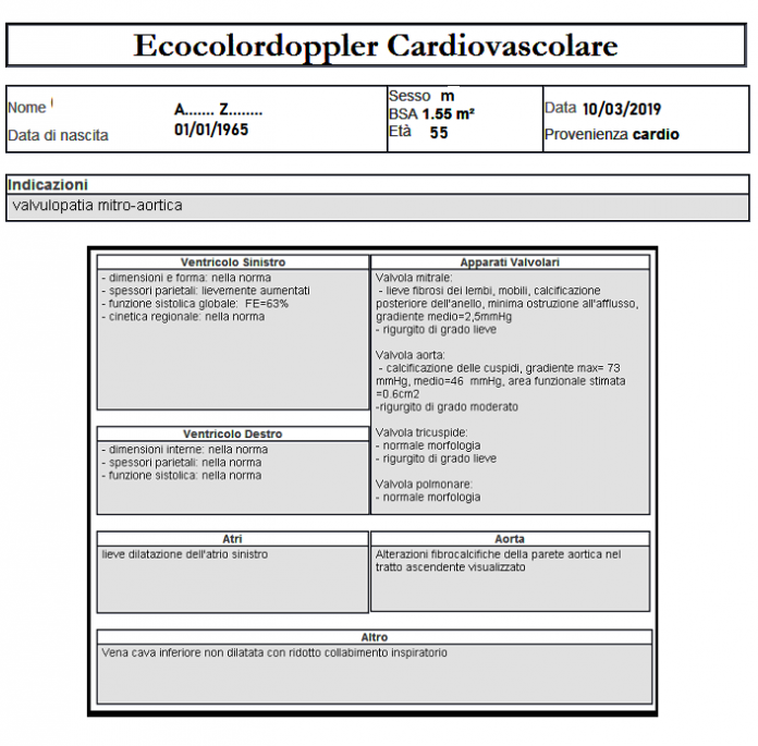 Referto ecocardiografico Com'è fatto? Cosa dovrei aspettarmi?