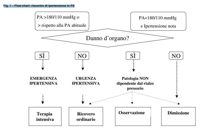 Fig. 1 – Flow-chart riscontro di ipertensione in PS