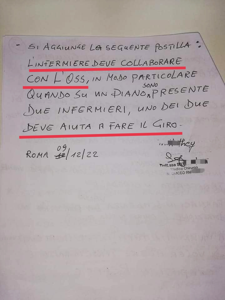 Quando il medico sottoscrive che "L'infermiere deve fare il giro" 1 IMG 20221209 175320