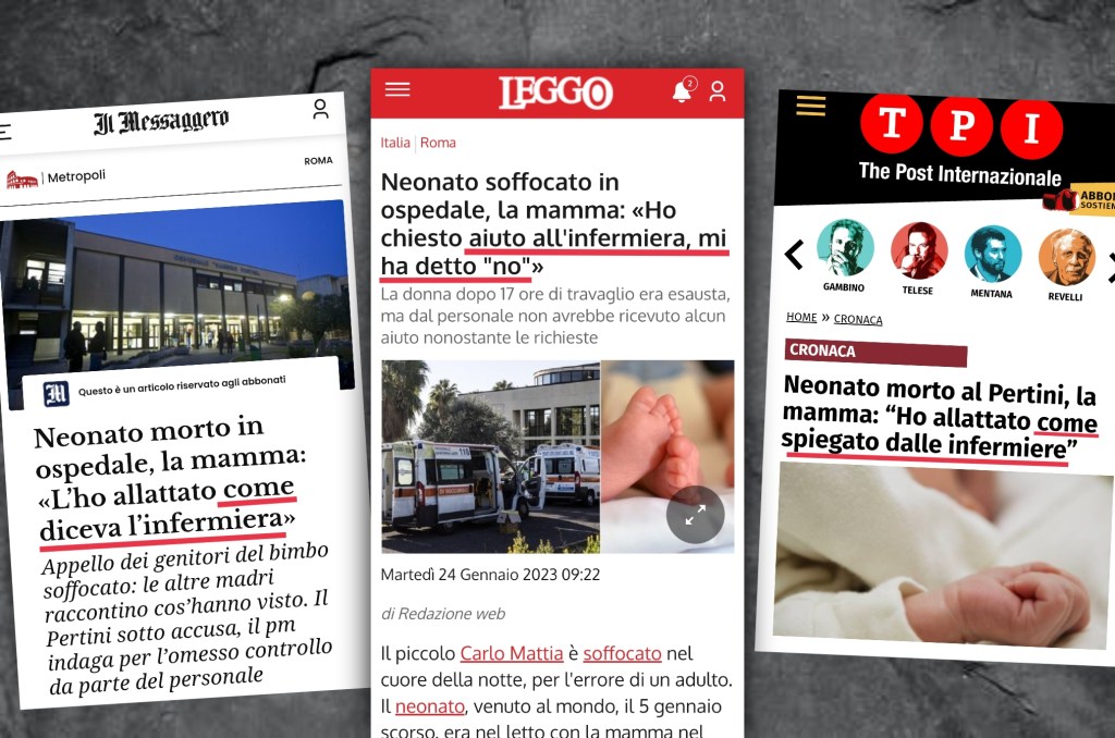 Neonato morto a Roma: "Tragica fatalità" per gli esperti, ma nel dubbio si colpevolizza l'infermiera 1 AddText 01 25 10.51.16