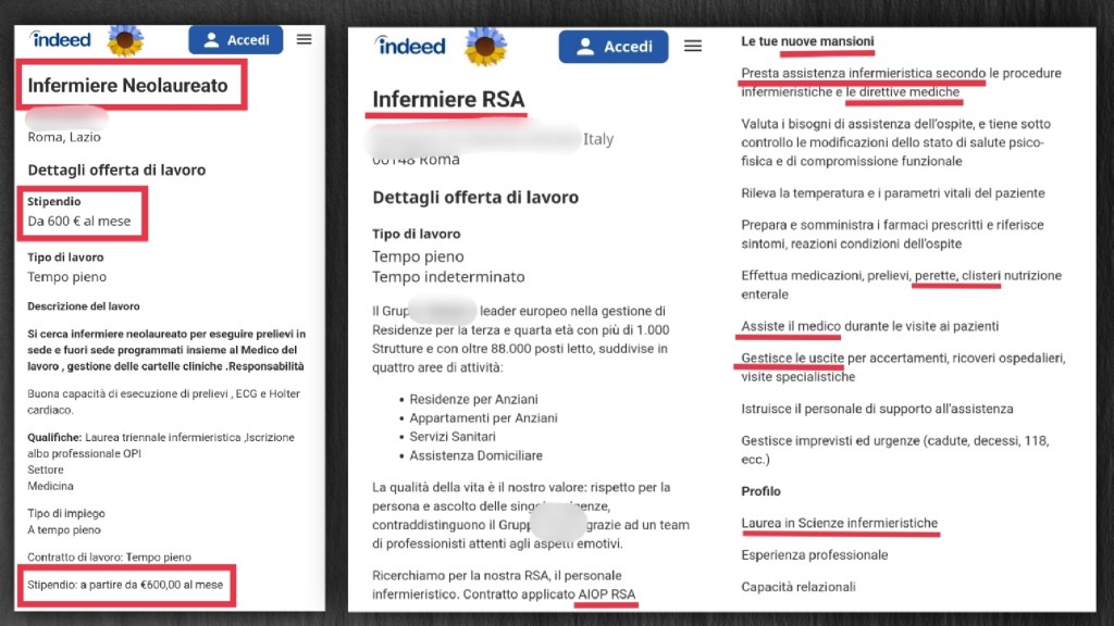 «Cercasi infermiere "professionale" che abbia esperienza come addetto alle pulizie» e altri annunci da brivido 2 IMG 20230407 121719