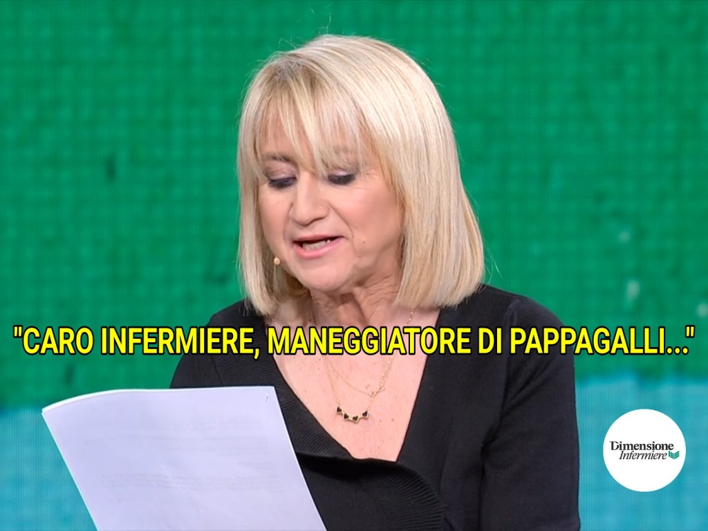 «Caro infermiere, maneggiatore di pappagalli»… La lettera di Luciana Littizzetto 1 AddText 05 15 12.29.28